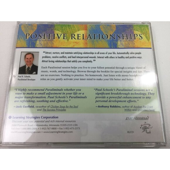 Positive Relationships Paraliminal CD By Paul R. Scheele For Strong & Beneficial - Picture 4 of 4